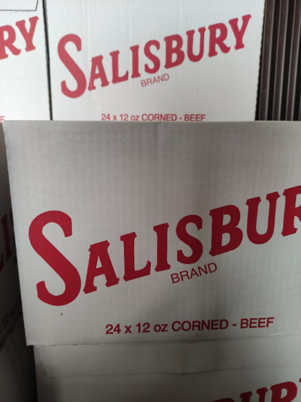 CARTON DE CORNED BEEF SALISBURY ( PUNU PUA'ATORO )